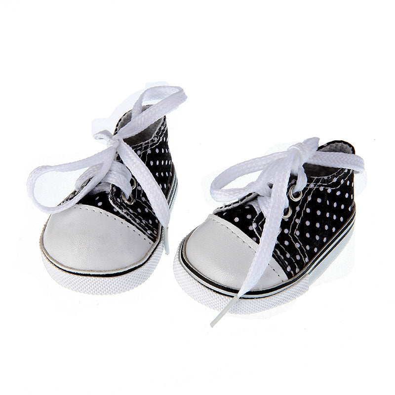 High Top Canvas Shoes for 17-18 Inches Reborn Dolls