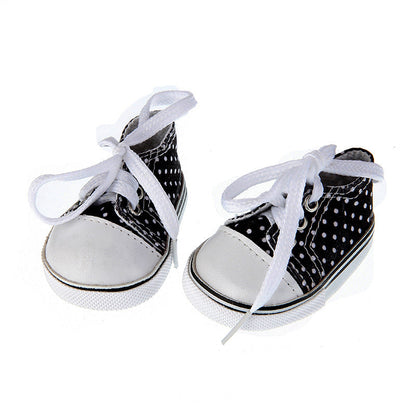 High Top Canvas Shoes for 17-18 Inches Reborn Dolls