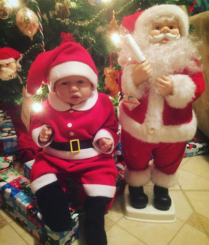 22 Inches Open Eyes Saskia Reborn Doll Girl In Christmas Clothes