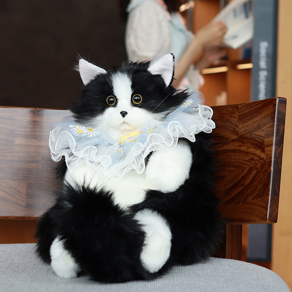 Adorable Handmade Lifelike Plush Kitten Backpack