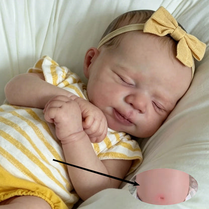 48cm Sleeping Pascale Reborn Baby Girl in Yellow Rompers