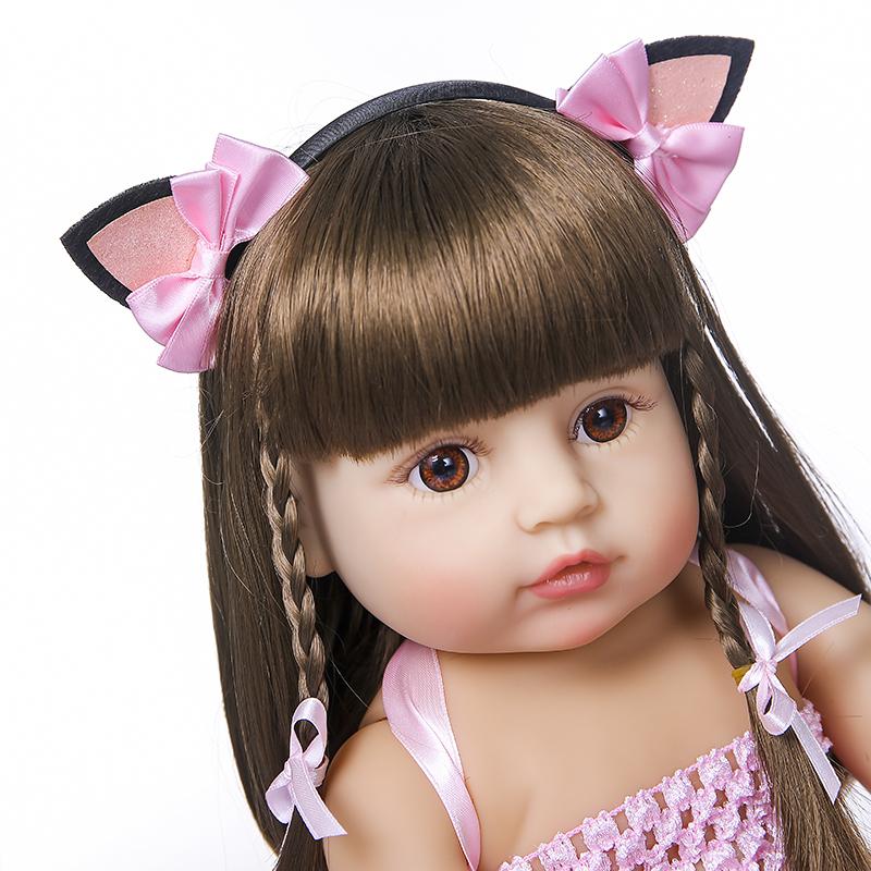 22 inch 55CM Full Body Soft Silicone Reborn Doll Girl
