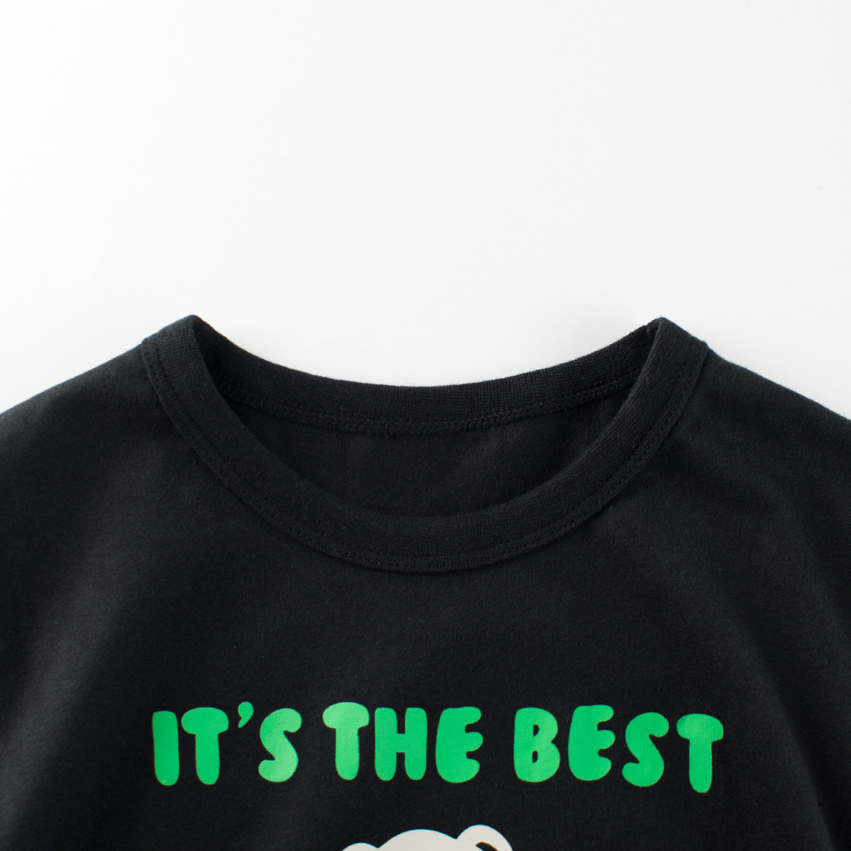 Black Bear Print Kids Short Sleeve T-Shirt