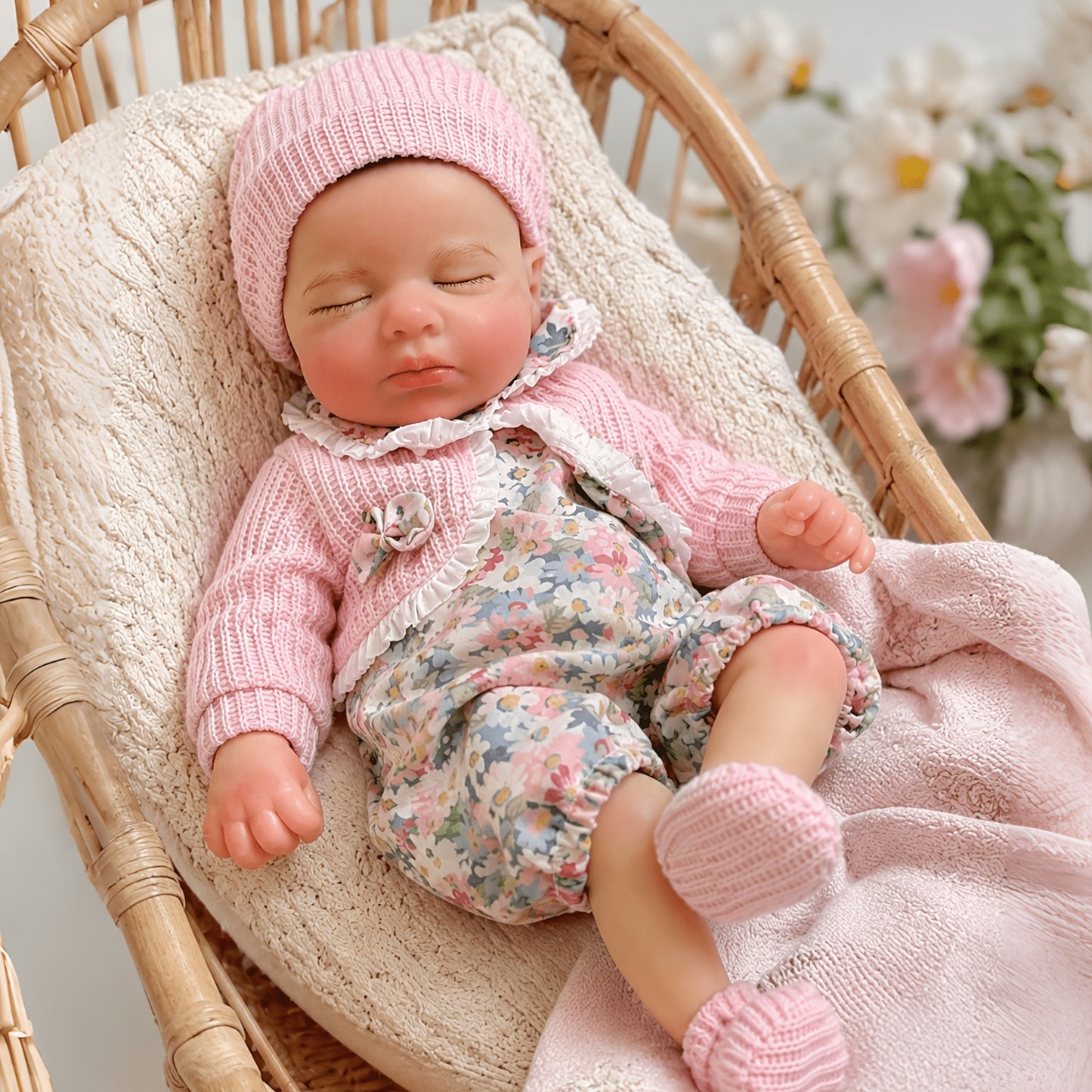 30cm Full Silicone Closed Eyes Reborn Twin Sisters- Pascale and Loulou