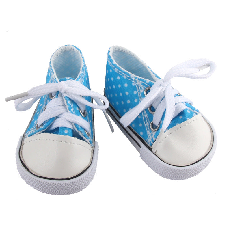 High Top Canvas Shoes for 17-18 Inches Reborn Dolls