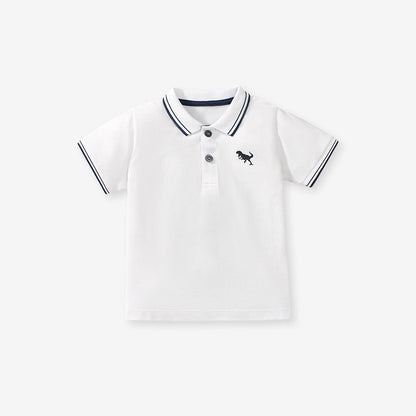 Pure Cotton Polo Shirt for Kids in Color