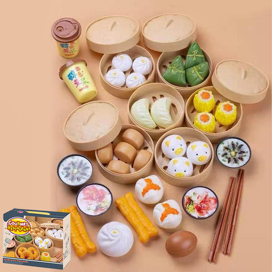 Children's Play House Simulation Kitchen Toys Chinese and Western Food 44 Piece Set