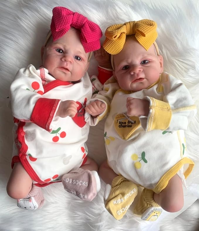 19 Inches Realistic Soft Body Open Eyes Reborn Doll Twin Sisters-Elijah