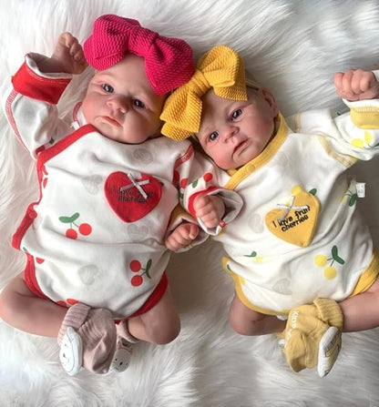 19 Inches Realistic Soft Body Open Eyes Reborn Doll Twin Sisters-Elijah