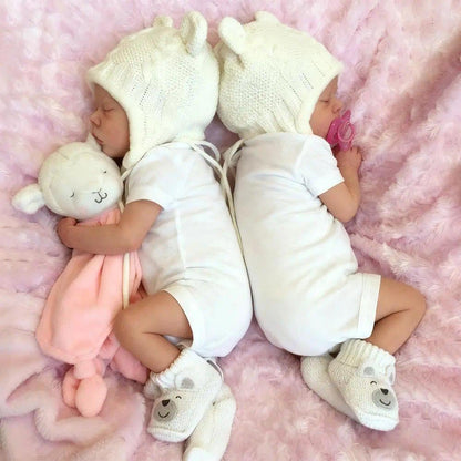 17'' Lifelike Elma and Sylvia Reborn Doll Twin Sisters