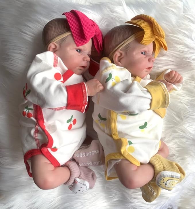19 Inches Realistic Soft Body Open Eyes Reborn Doll Twin Sisters-Elijah