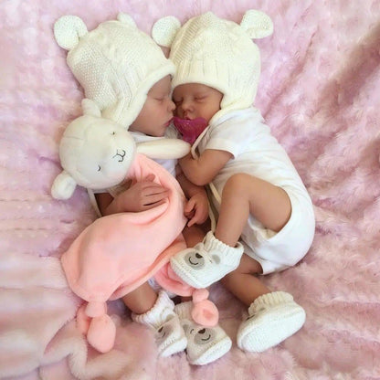 17'' Lifelike Elma and Sylvia Reborn Doll Twin Sisters