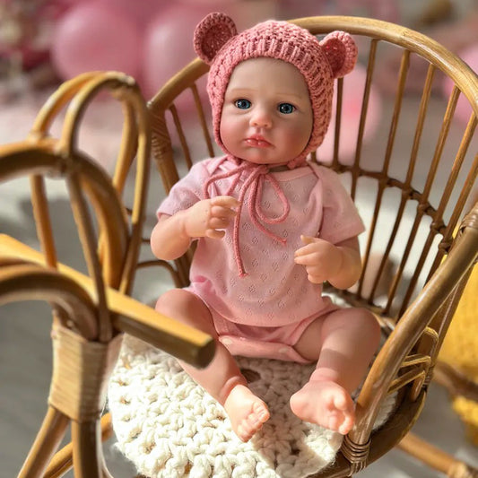 20 Inches blue eyes Loulou reborn Baby Girl With Pink Hat