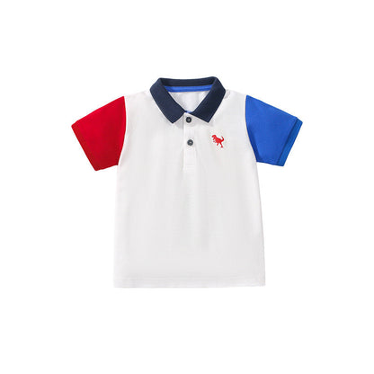 Kids' Short-Sleeved Polo Shirt in Breathable Cotton Matching