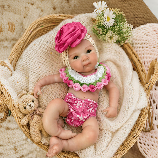 30cm Full Silicone Bettie Reborn Baby Girl in Knitted Outfits