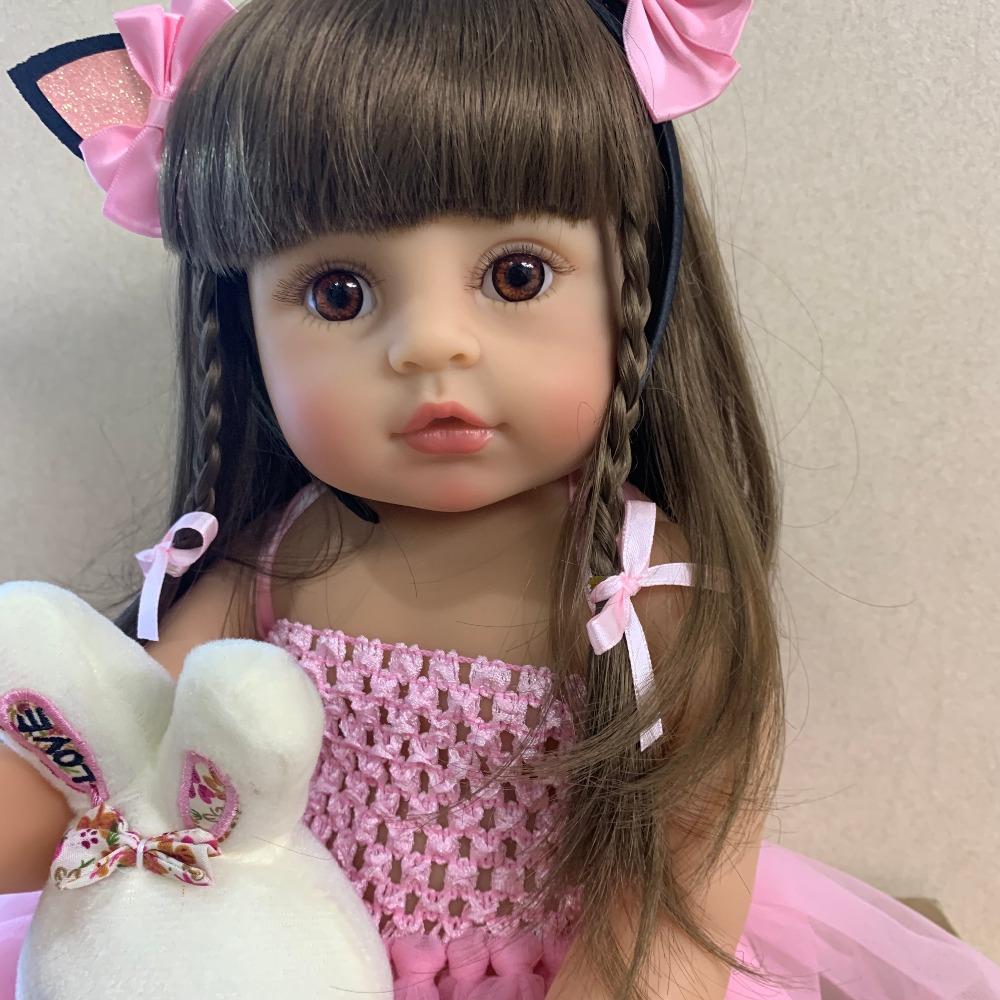 22 inch 55CM Full Body Soft Silicone Reborn Doll Girl