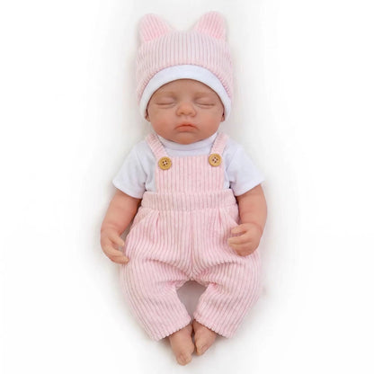30cm Realistic Full Silicone Irys Reborn Doll Girl in Pink Outfits