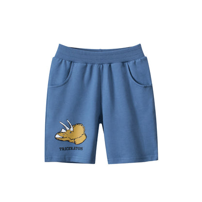 Carroon Solid Color Summer Shorts for Boys