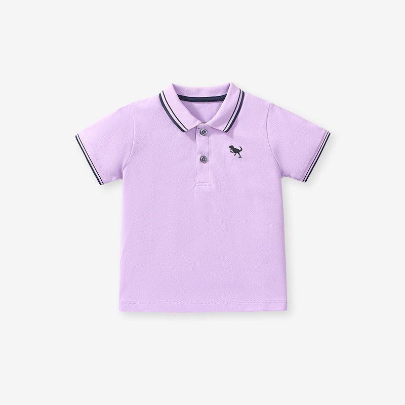 Pure Cotton Polo Shirt for Kids in Color