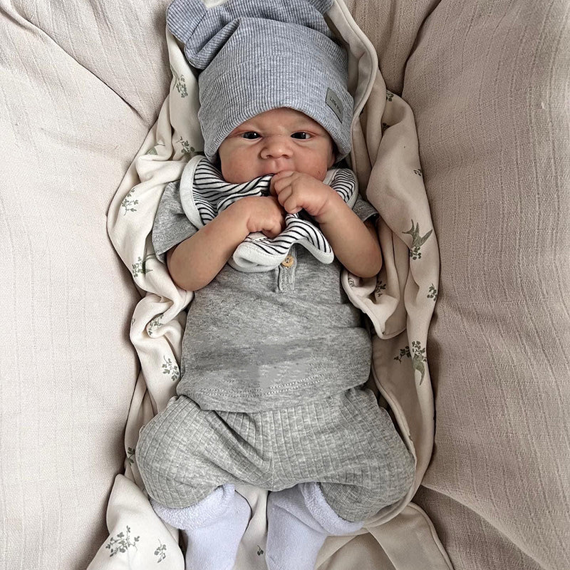 19 Inches Agatha Open Eyes Reborn Doll Boy-Elijah