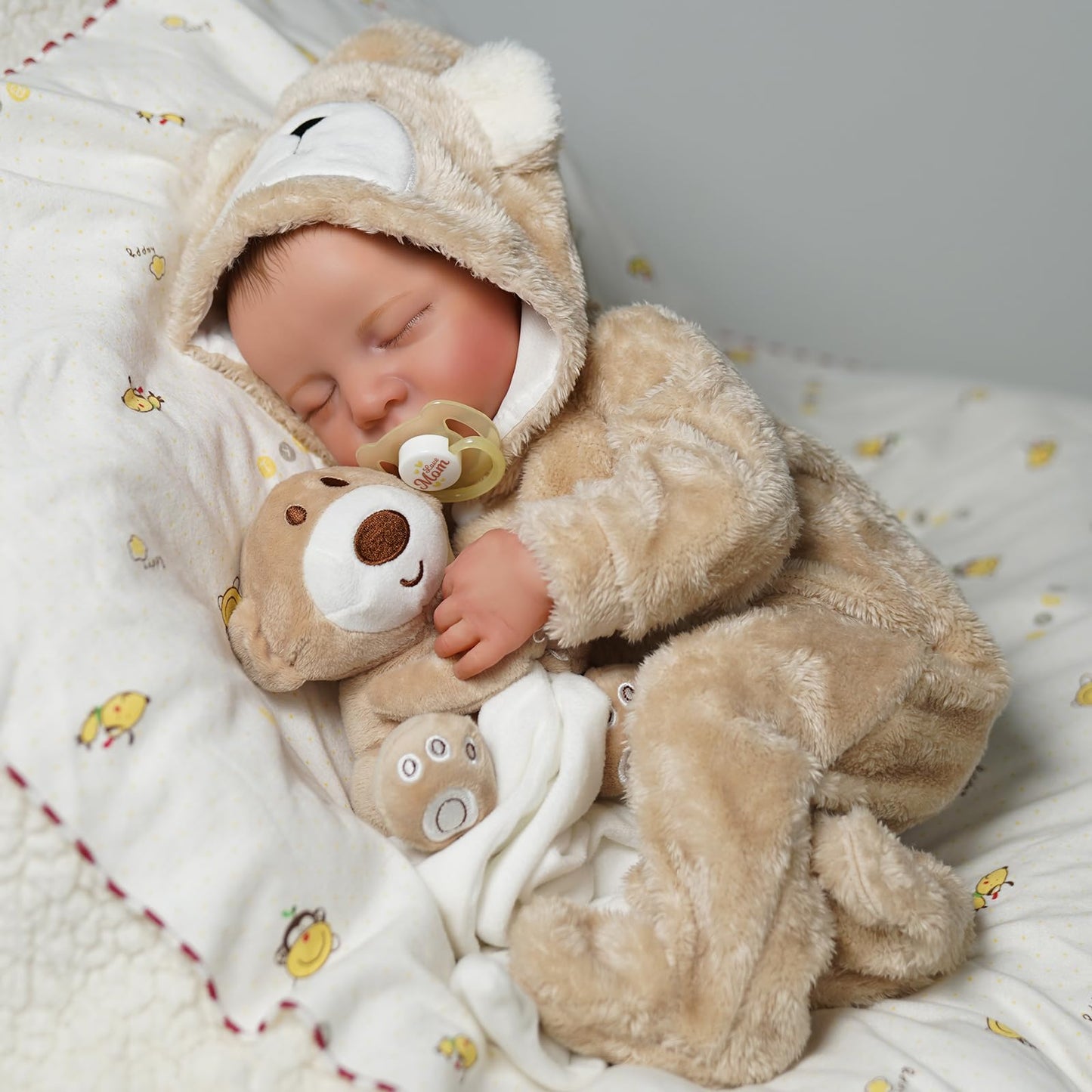 45cm Lifelike Closed Eyes Soft Body Reborn Doll Levi