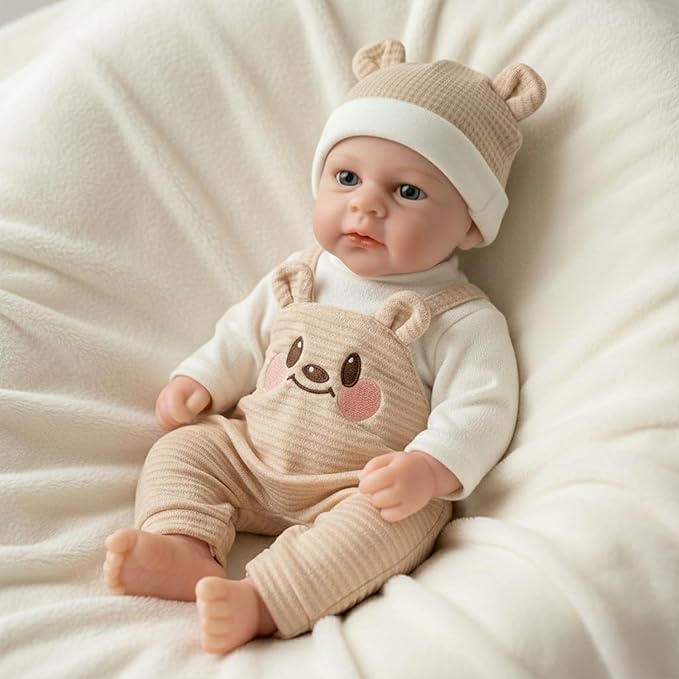 30cm Lifelike Open Eyes Silicone Reborn Doll Girl-Elijah