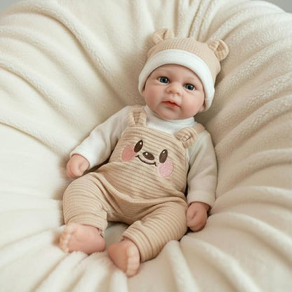 30cm Lifelike Open Eyes Silicone Reborn Doll Girl-Elijah