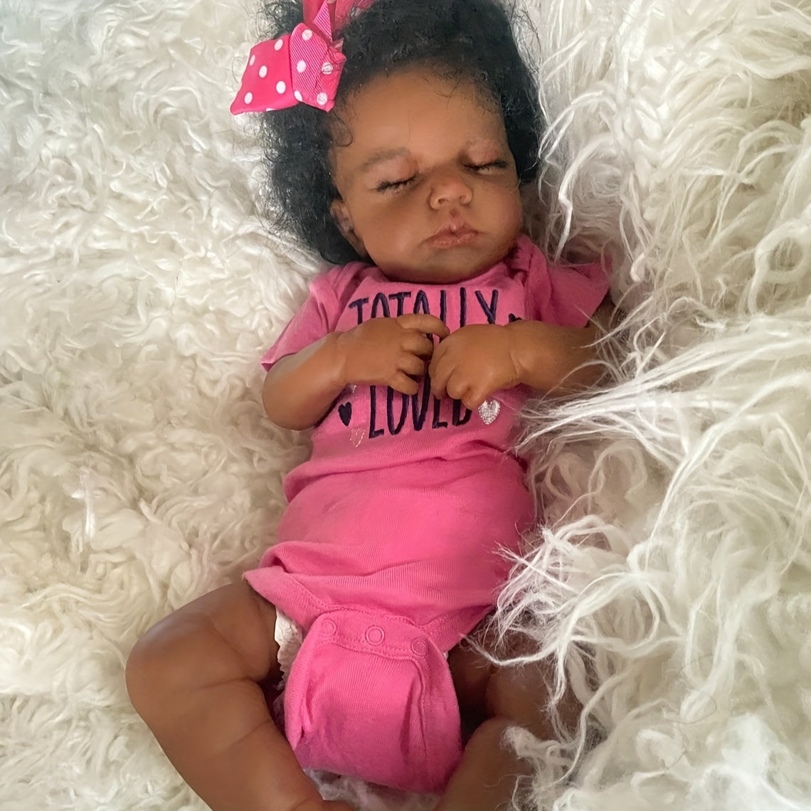 20 Inch Closed Eyes African American Reborn Dolls-Loulou