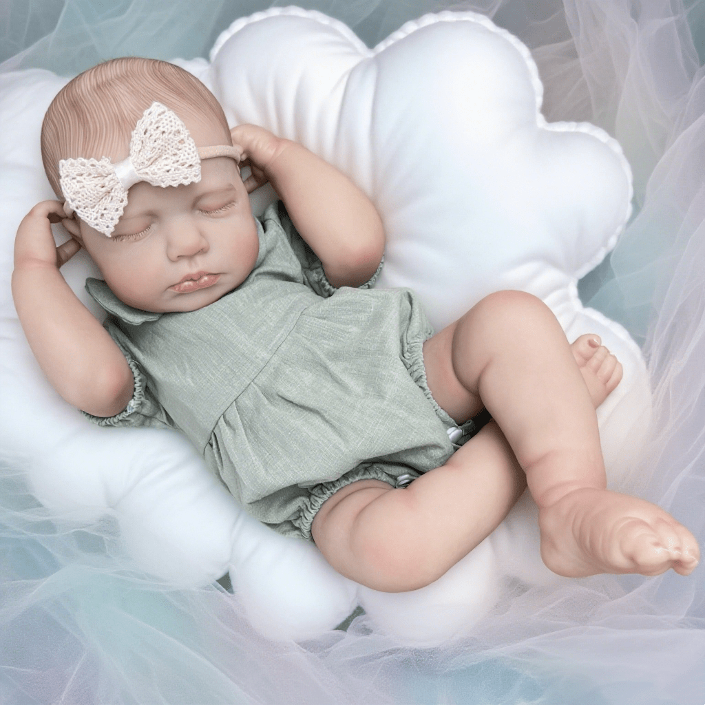 20 Inches Asleep LouLou Reborn Doll Girl in blue Clothes