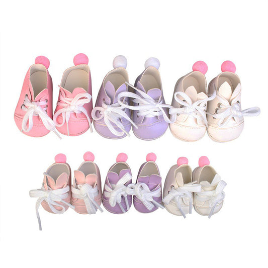 Cute Bunny Shoes for 17-18 Inches Reborn Dolls