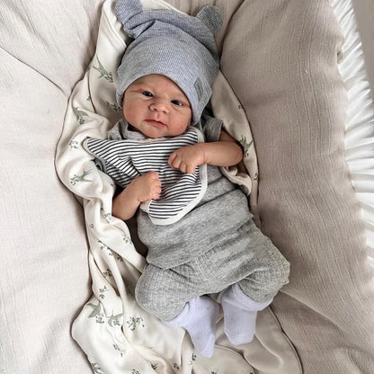 19 Inches Agatha Open Eyes Reborn Doll Boy-Elijah