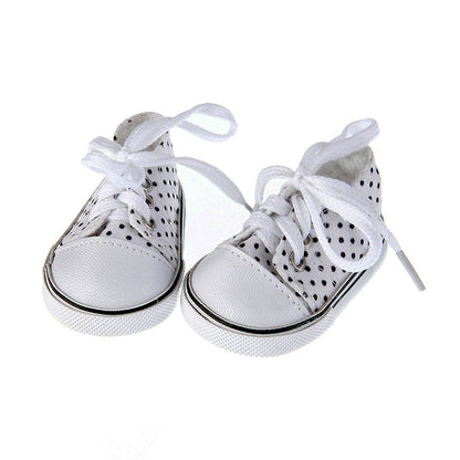High Top Canvas Shoes for 17-18 Inches Reborn Dolls
