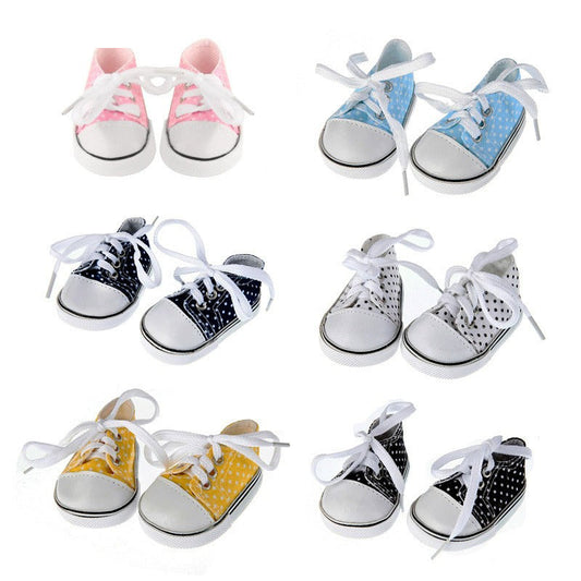 High Top Canvas Shoes for 45cm/18 Inches Reborn Dolls