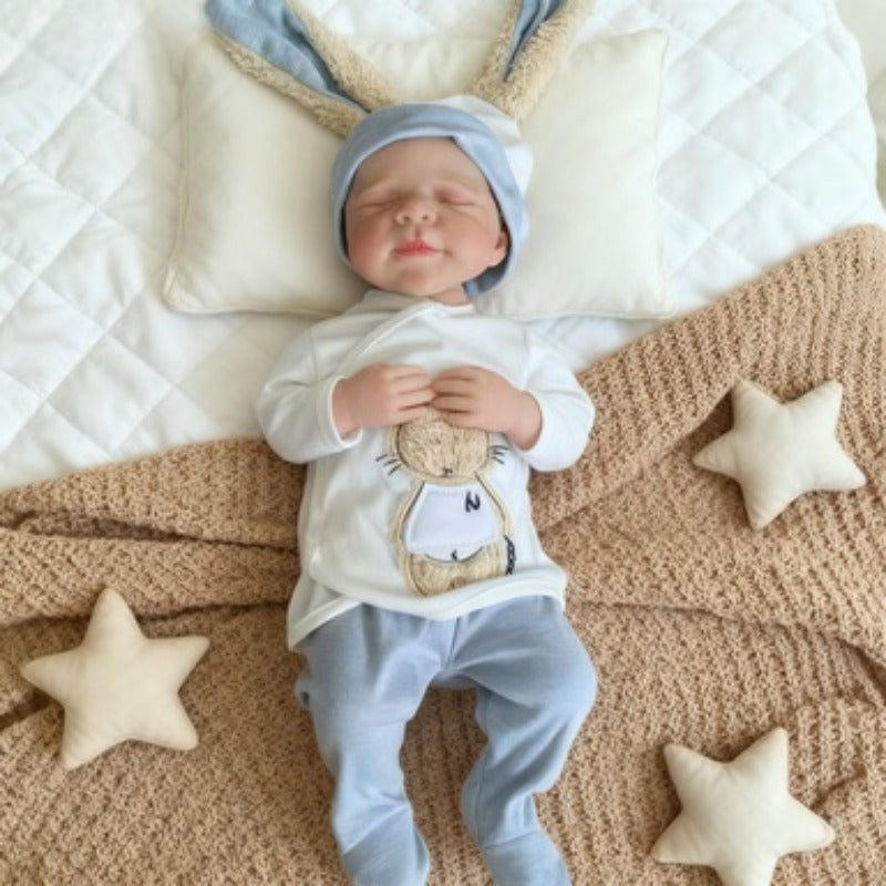 48cm Lifelike Hand-painted Closed Eyes Reborn Newborn Baby Doll Pascale