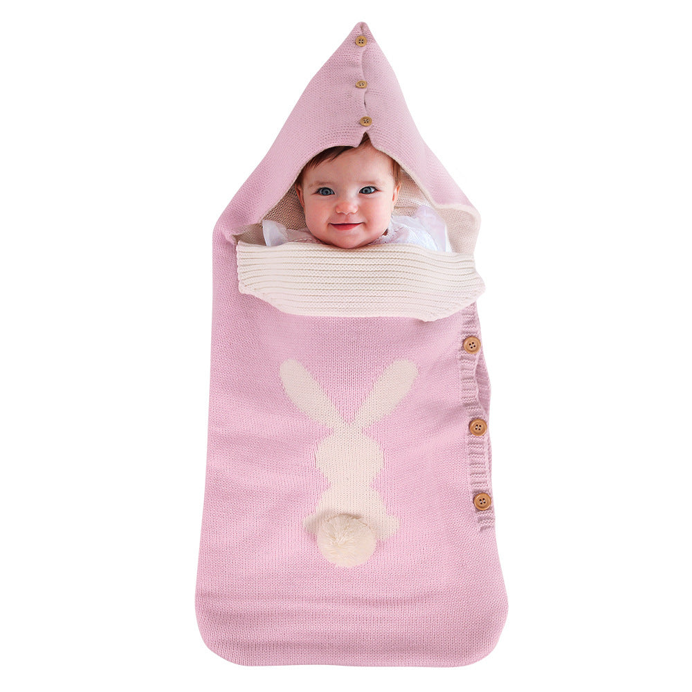 Warm Knit Fleece Bunny Sleeping Bag For 17-24 Inches Reborn Dolls
