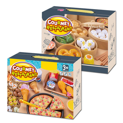 Children's Play House Simulation Kitchen Toys Chinese and Western Food 44 Piece Set