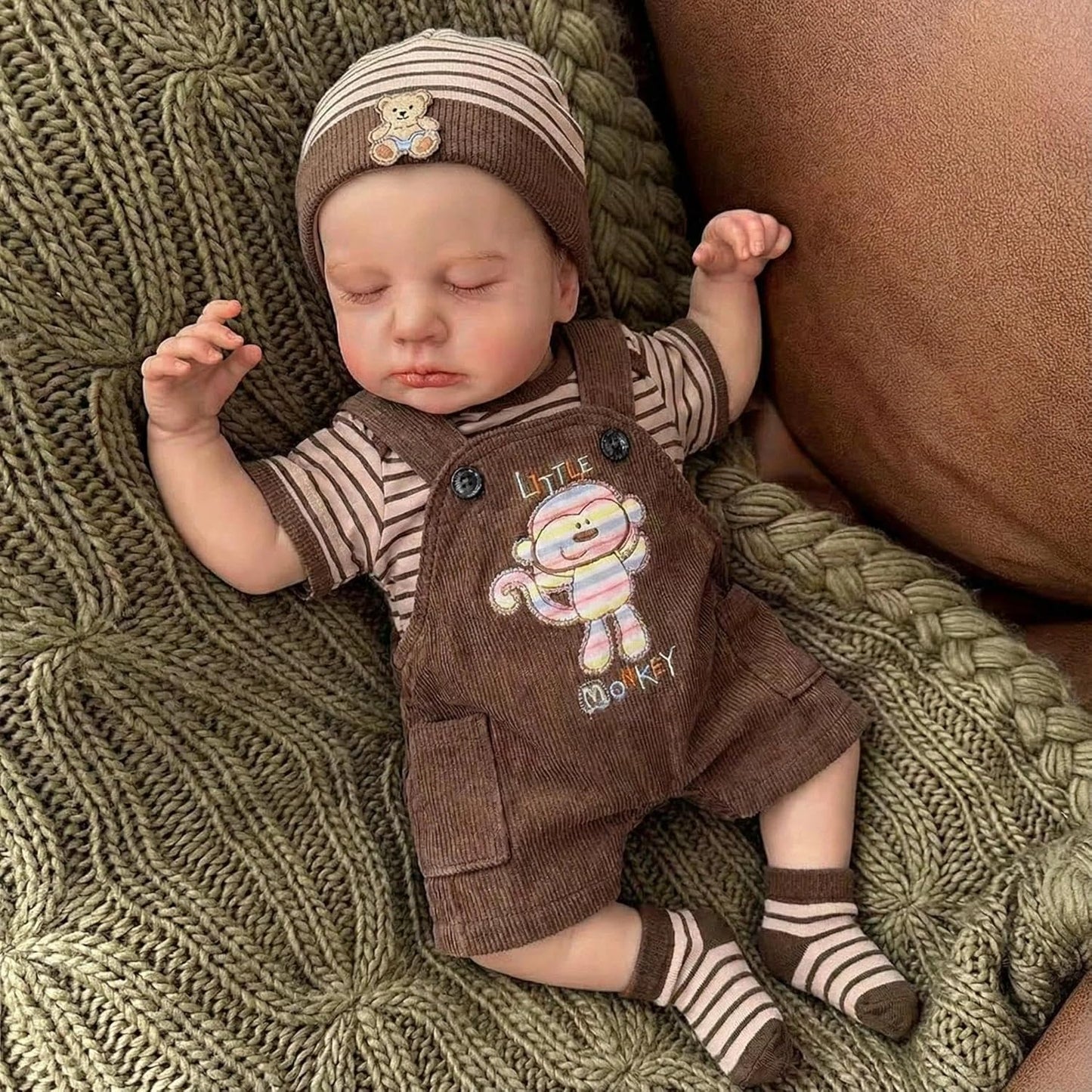 20 Inches Lifelike Closed Eyes Loulou Reborn Baby Boy