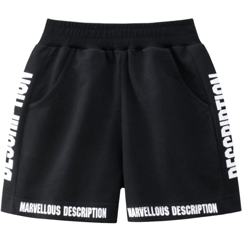 Letter Print Boy's Summer Shorts