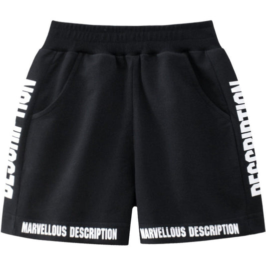 Letter Print Boy's Summer Shorts