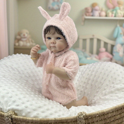 45cm Lifelike Short Hair Bettie Reborn Baby Girl in Pink Clothes