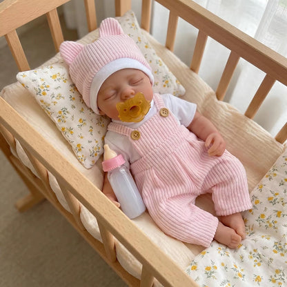 30cm Realistic Full Silicone Irys Reborn Doll Girl in Pink Outfits