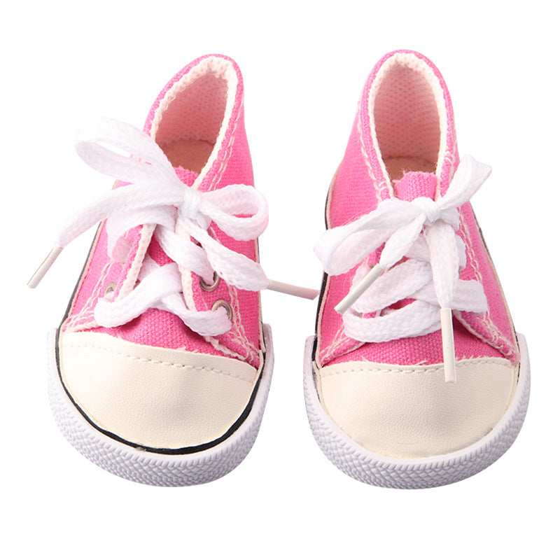 High Top Canvas Shoes for 17-18 Inches Reborn Dolls
