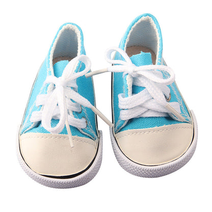 High Top Canvas Shoes for 17-18 Inches Reborn Dolls