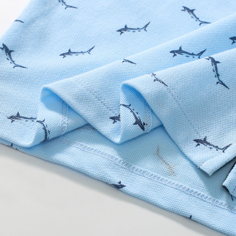 Casual solid color boys polo shirt
