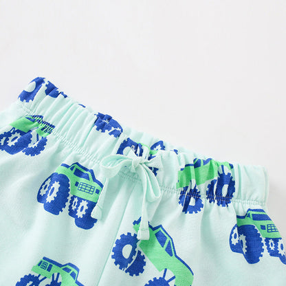 cotton cartoon mid-waist casual pants