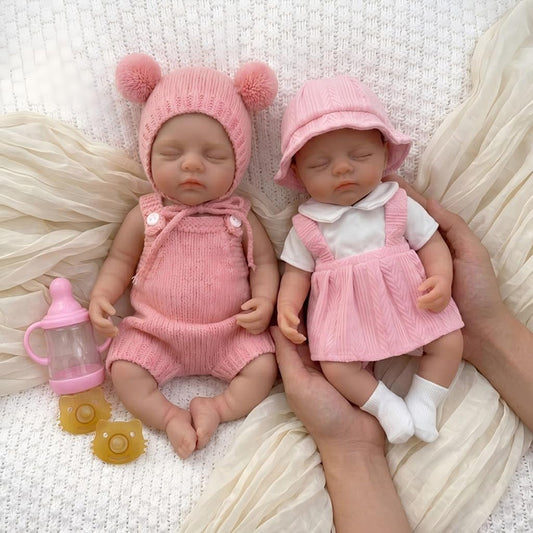 30cm Full Silicone Irys Reborn Doll Twin Sisters