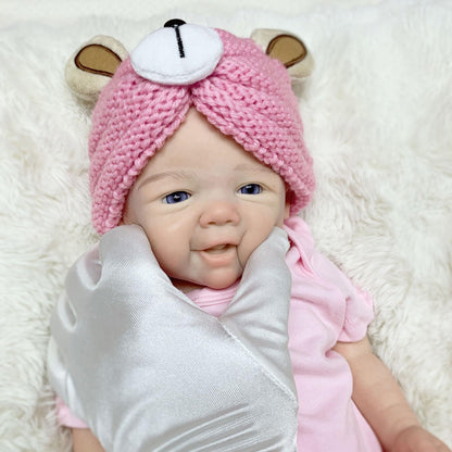 18 Inches Lifelike Full Silicone Vivienne Reborn Doll Girl in Pink Romper