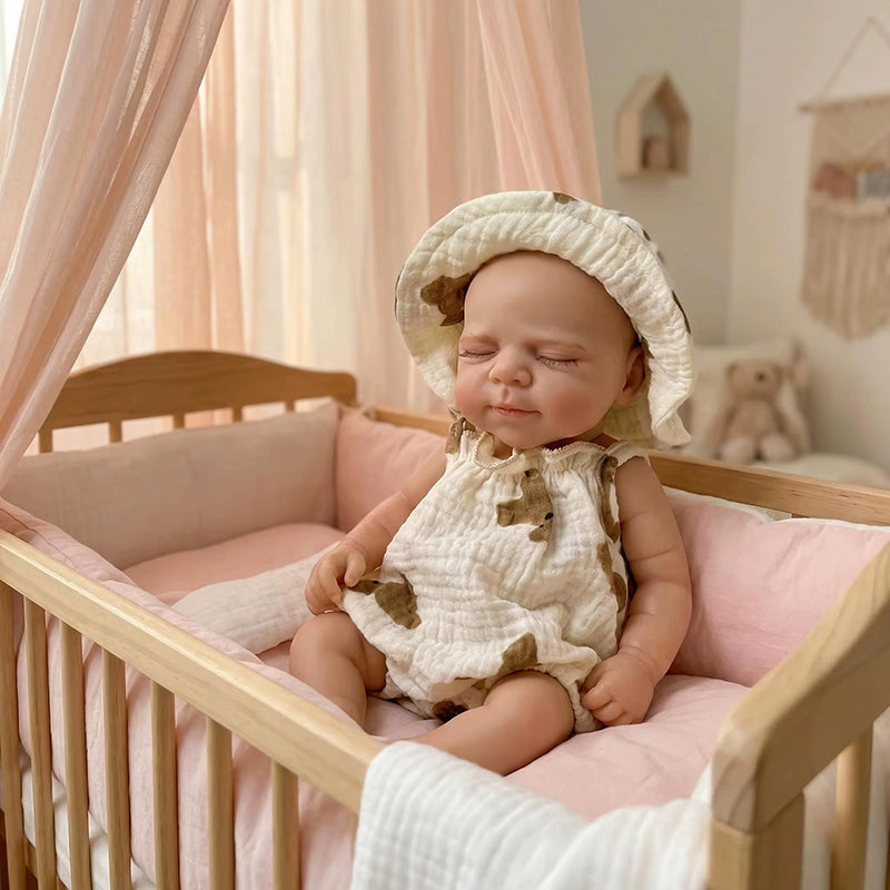 30cm Full Silicone Sleep Pascale Reborn Girl In Little Bear Outfits