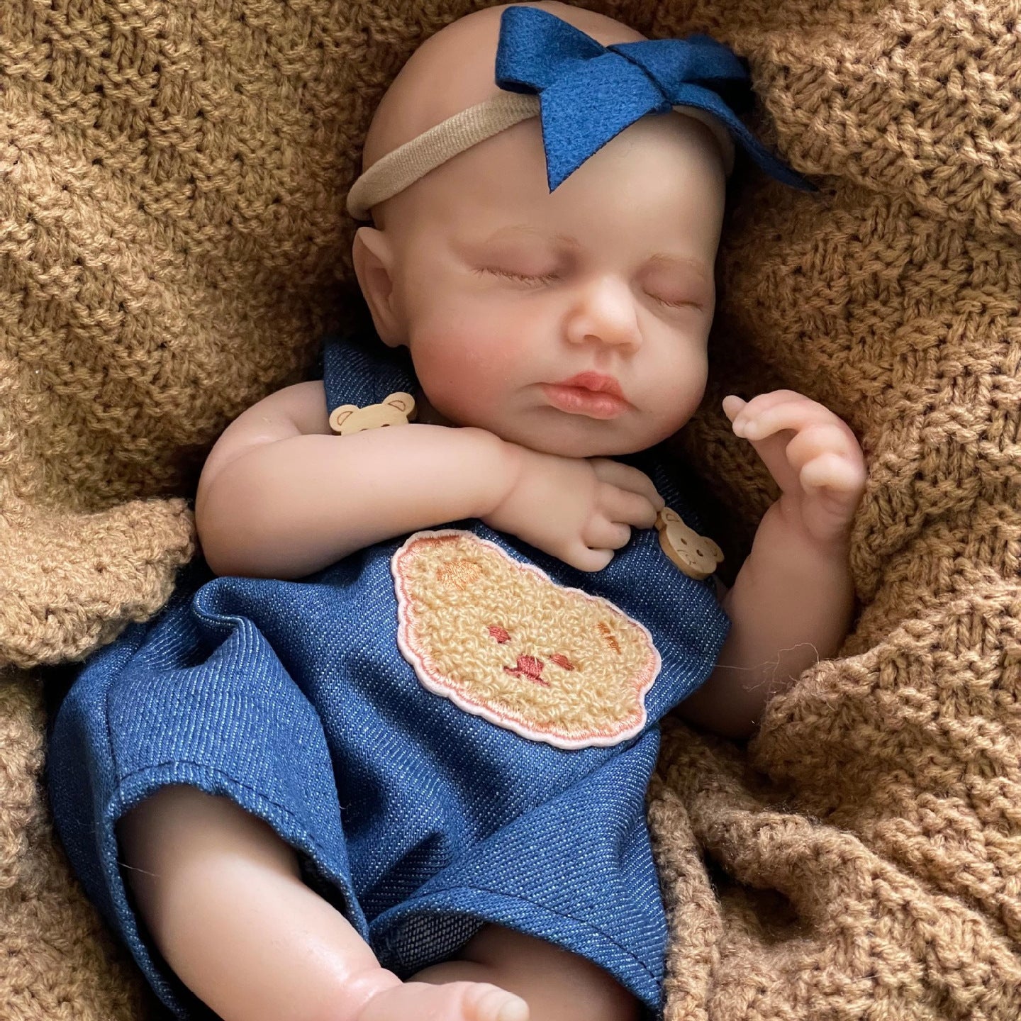 30cm Lifelike Full Silicone Asleep Reborn Doll Loulou