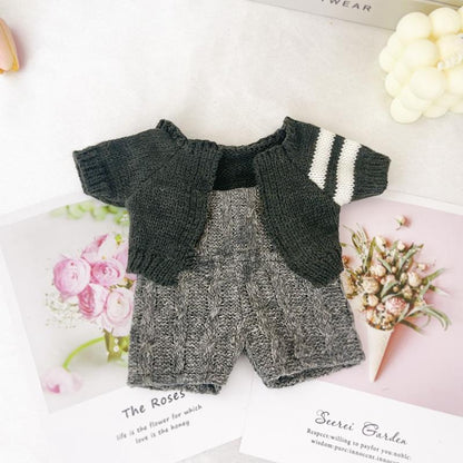 overalls and cardigan 2-Piece set for 12 Inches/30cm Reborn Dolls